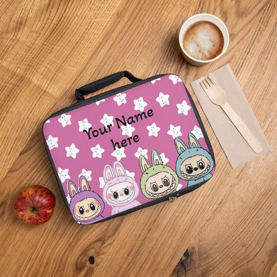 Personalized LABUBU Lunch Bag, Ideal for School, Kids, Custom Name Bag, Unique Gift, Eco-friendly Lunch Tote, LABUBU Lovers