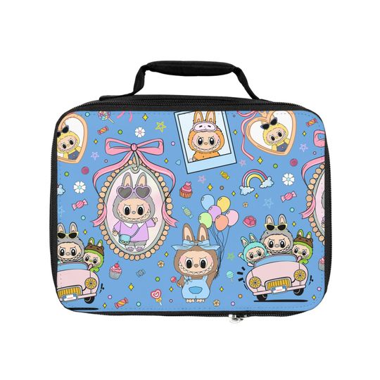 Labubu Lunch Bag - Back to School Insulated Lunch Tote for Kids, Cute Lunch Sack, Lunchbox for Children, School Lunch Bag, Food Storage Bag