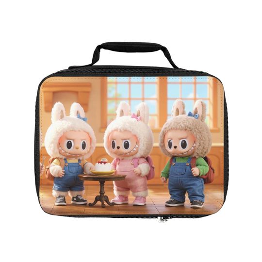 Labubu Lunch Time Bag Monster Character Insulated Lunch Tote Food Bag for Work or School