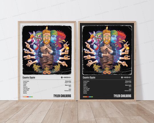 Tyler Childers Poster | Country Squire Poster | Music Poster | Album Cover Poster | Tracklist Poster | Tyler Childers