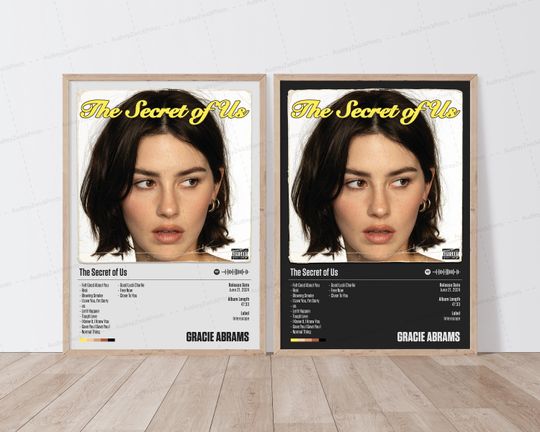Gracie Abrams Poster | The Secret of Us Poster | Music Poster | Album Cover Poster | Tracklist Poster | Gracie Abrams