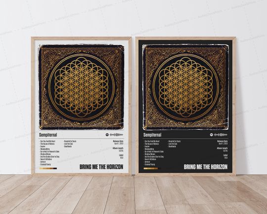 Bring Me The Horizon Poster | Sempiternal Poster | Music Poster | Album Cover Poster | Tracklist Poster | Bring Me The Horizon