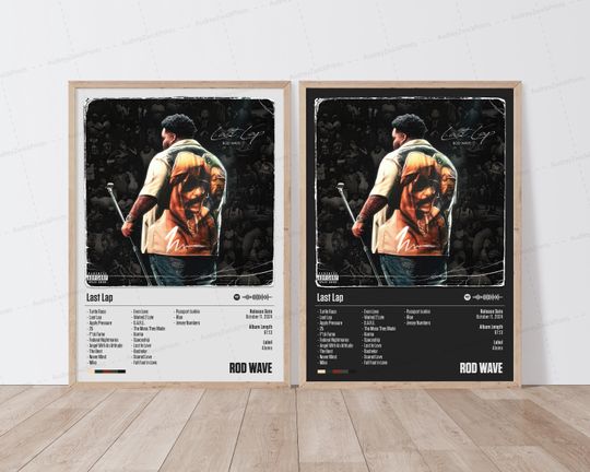Rod Wave Poster | Last Lap Poster | Music Poster | Album Cover Poster | Tracklist Poster | Rod Wave