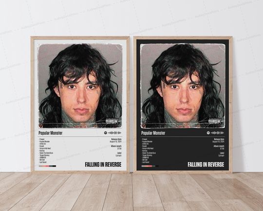 Falling In Reverse Poster | Popular Monster Poster | Music Poster | Album Cover Poster | Tracklist Poster | Falling In Reverse