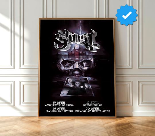 Ghost Band Tour 2025 Poster | Ghost Band Poster | Ghost 2025 Tour Skeletour Poster | Wall Decor Poster | Rock Music Poster