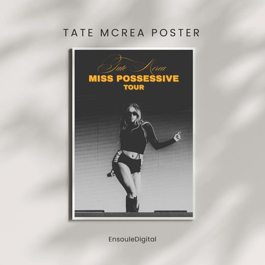 Tate McRae Miss Possessive Tour Poster  Limited Edition Concert Art Print, Music Room Decor, Fan Gift, Bedroom girly decor