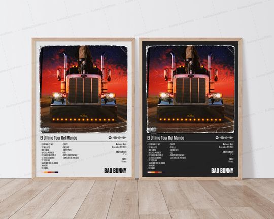 Bad Bunny Poster | El ltimo Tour Del Mundo Poster | Music Poster | Album Cover Poster | Tracklist Poster | Bad Bunny