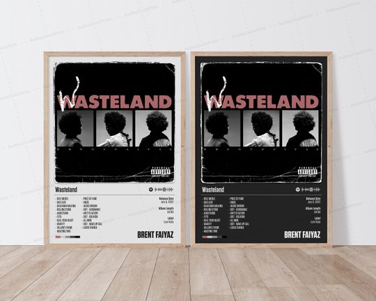 Brent Faiyaz Poster | Wasteland Poster | Music Poster | Album Cover Poster | Tracklist Poster | Brent Faiyaz