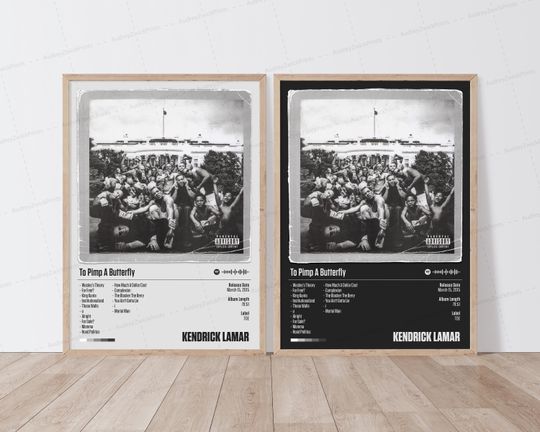 Kendrick Lamar Poster | To Pimp a Butterfly Poster | Music Poster | Album Cover Poster | Tracklist Poster | Kendrick Lamar