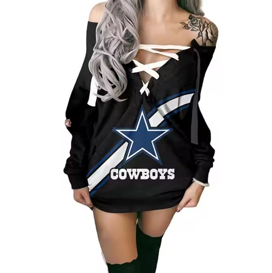 Dallas Cowboys Lace Up Sweatshirt