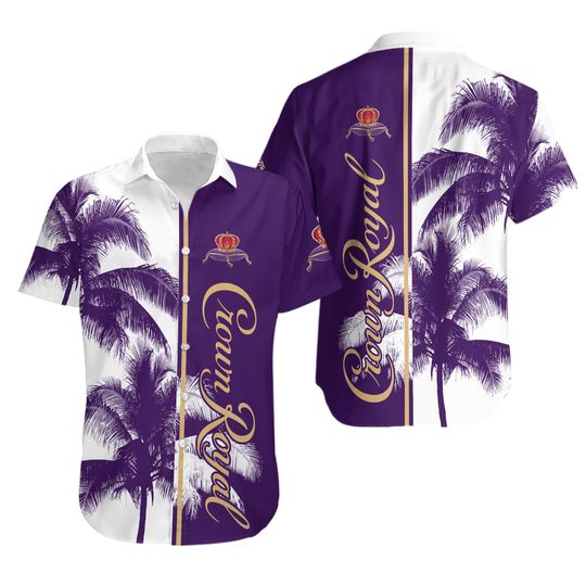 Crown Royal Hawaiian Shirt, Whisky Button-Up Shirt