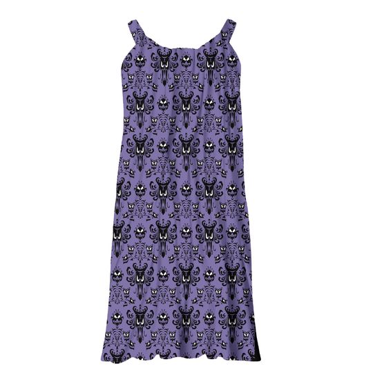 Disney Haunted Mansion Sling Summer Dress, Hitchhiking Ghosts Women Dress, Horror Movie Beach Dress, Halloween Trick Or Treat Shirt