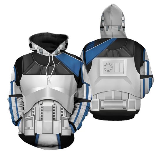 Captain Rex Cosplay Hoodie, Star Wars Clone Trooper Costume Tracksuit, Halloween Outfit, Star Wars Costume Shirt, Halloween Jogger Gift