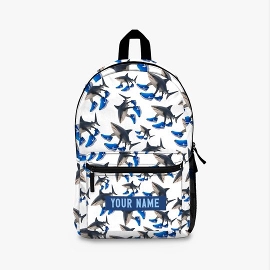 Tralalero Tralala Backpack, Personalized Fan Backpack with Name, Custom Monogram Kids Backpack, Brainrot Meme Design, Personalized