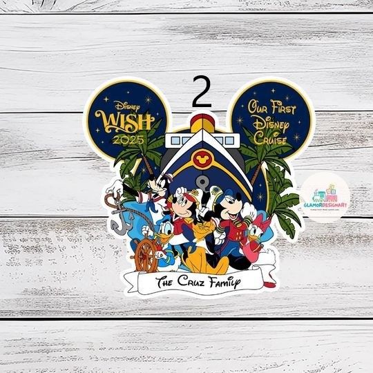 Our 1st Disney Cruise Ship Family Magnet Personalized 1st Cruise Magnet for Cruise Ship Magnet Cruise Door Magnet Disney wish magnet