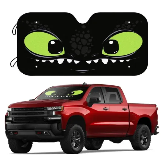 Eyes Toothless Car Sun Shade, Movie Auto Sunshade, Trip Accessory