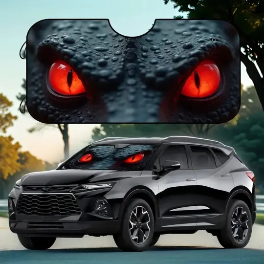 Eyes Red Alien Car Sun Shade, Movie Auto Sunshade, Trip Accessory