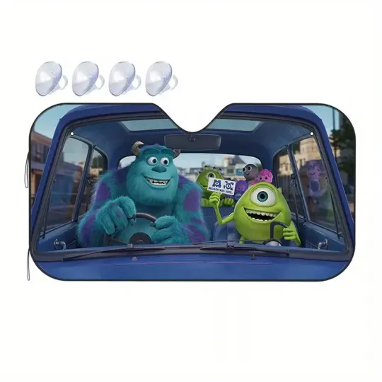 Mike Wazowski & Monsters Inc Car Sun Shade, Movie Auto Sunshade