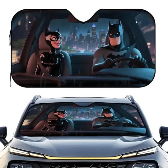 Batman and Catwoman Car Sun Shade, Movie Auto Sunshade