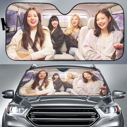 Car Sunshade Black Pink, Auto Sunshade Gift For Girls 2025, Black Pink Gift 2025