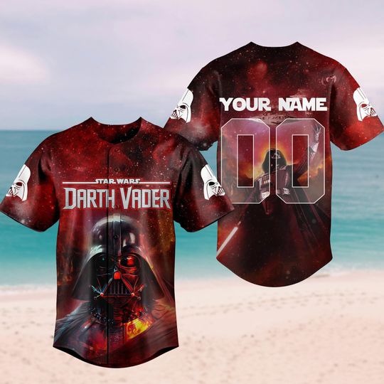 Vintage Darth Vader Baseball Jersey, Custom Star Wars Darth Vader Baseball Shirt, Disneyland Family Matching Shirt, Galaxy's Edge Shirt