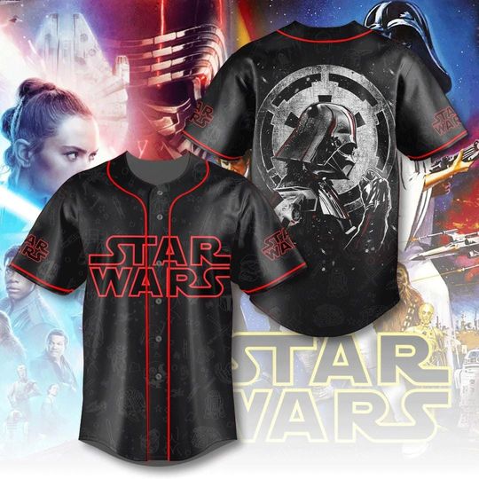 Darth Vader Jersey, Star Wars Jersey Outfit, Darth Vader Baseball Shirt, Disney Movie Baseball Jersey, Anakin Skywalker Athletic Jersey