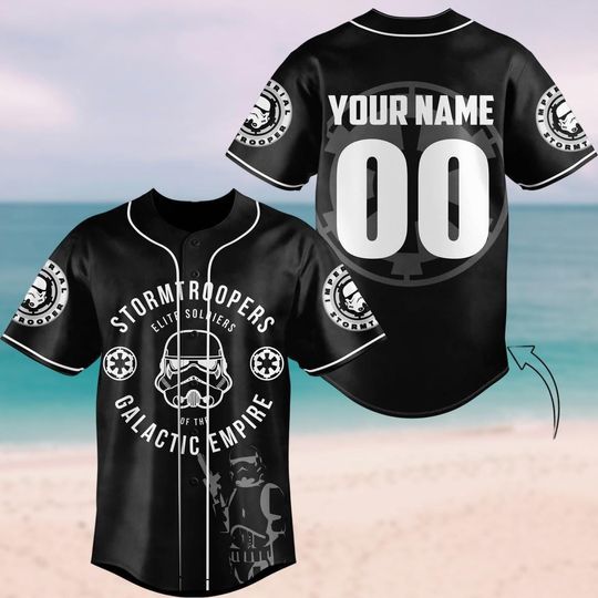 Custom Stormtrooper Galactic Empire Baseball Jersey, Star Wars Baseball Shirt, Disney Movie Shirt For Men Women, Star Wars Day Gifts