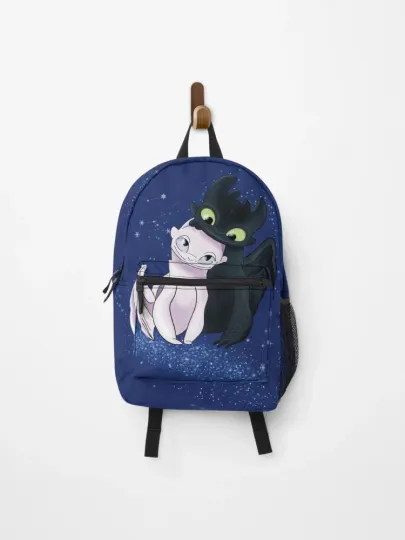 Couple Dragon Family Backpack, Night Light Toothless Bag for Parents