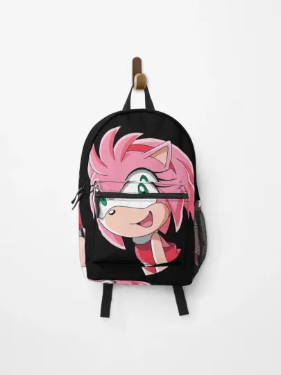 Amy Rose Backpack, Pink Sonic Character School Book Bag for Girls