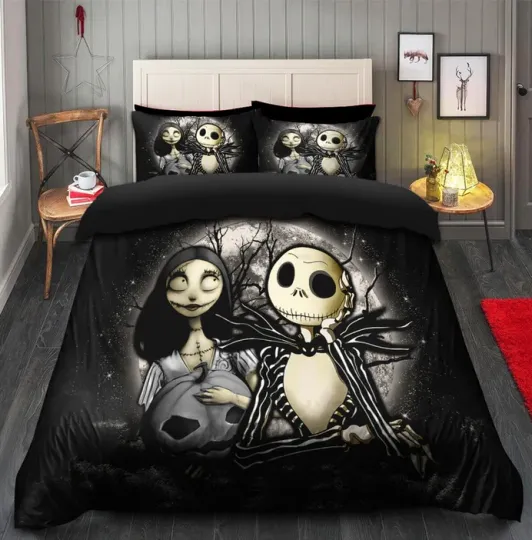 Jack And Sally Nightmare Before Christmas Moonlight Bedding Set