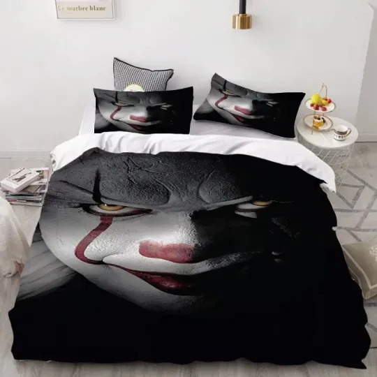 Horror Pennywise Scary Clown Full Bedding Set