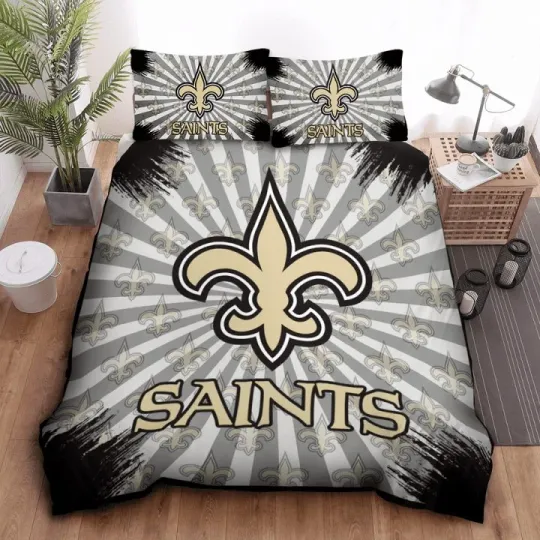 football New Orleans Saints Big Logo Bedding Set
