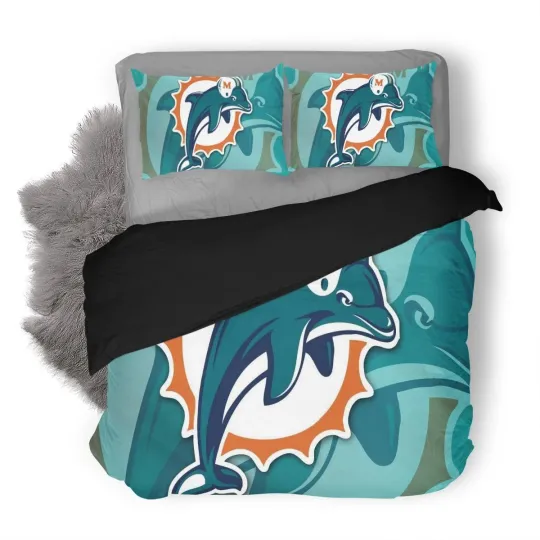 Sport Gift Idea football Miami Dolphins Full Bedding Set