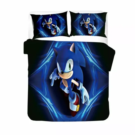 Sonic The Hedgehog Single Double Queen King Bed Quilt Doona Bedding Set