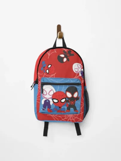 Cute Spider Friends Backpack Ghosty Girl Black Spidey Cartoon Hero Bag