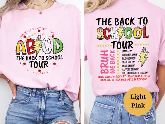 Back to School Teacher Shirt, ABCD Teacher Shirt , Back to School Gift, First Day Of School Teacher T-Shirt, Teacher Gift, Tour Shirt
