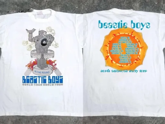 Vintage 1998 Beastie Boys Tour T-Shirt Tee Short Sleeve Gift Fan S-5XL