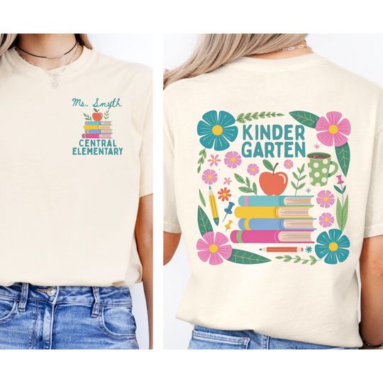 Comfort Colors kindergarten team teacher shirt Kinder team matching group tshirt Personalized back to school shirt Teacher appreciation gift