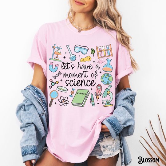 Science Teacher Shirt, Back To School T-Shirt, Comfort Colors, Whimsical Doodle Tee, Back 2 School, Retro, Moment of Science Teacher Gift