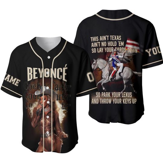Personalized Beyonce Texas Hold'em 2024 Baseball Jersey