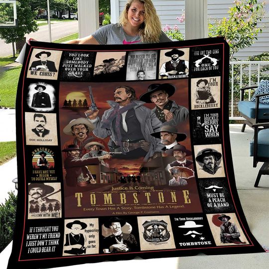 Tombstone Quilt, Tombstone Movies Quilt Blanket Soft and Cozy Luxury