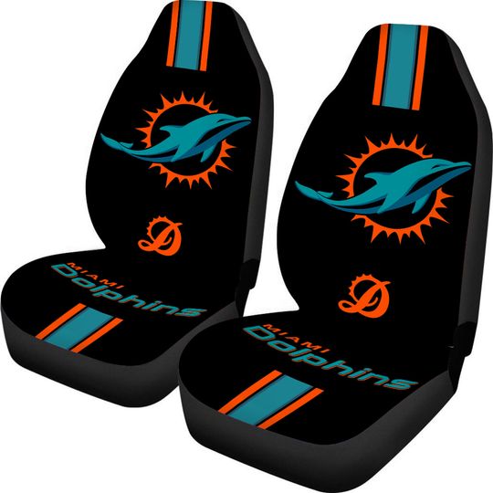 Discover Miami Football Car Seat Covers Dolphins Truck Seat Protector Football Fan Gift Back to School Gift for Her or Him
