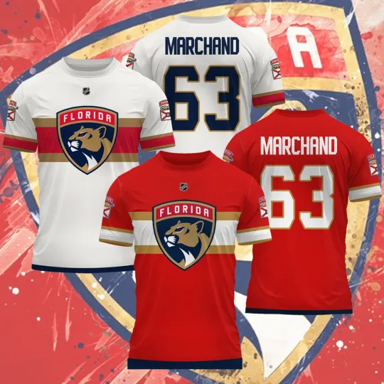 Marchand Brad #63 Florida Panther Name & Number 3D Gift Fan Made All Size