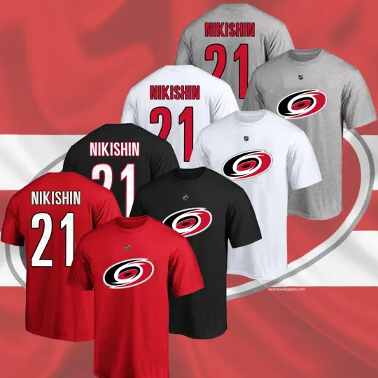 Welcome Alexander Nikishin #21 Carolina Hurricane Name & Number Gift Fan