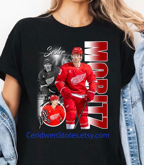 Discover Moritz Seider shirt, Hockey shirt, Hockey Fan Shirt, Moritz Seider t-shirt, Custom hockey shirt, Hockey player tshirt