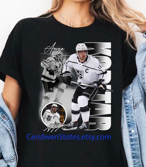 Anze Kopitar Los Angeles Unisex Softstyle T-Shirt Hockey American Professional Hockey Championships Sport Merch Vintage
