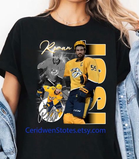 Discover Vintage Roman Josi shirt, Nashville Hockey Shirt , Hockey Fan Shirt, Josi Tee, Custom hockey shirt, Hockey player tshirt
