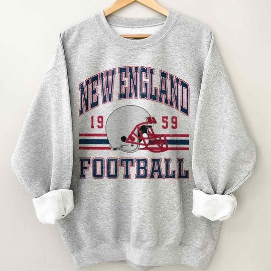 New England Football Vintage Shirt, Football Game Day Gift For Fan, Retro Sports Graphic Sweatshirt, Unisex College Football Sweatshirt Gift
