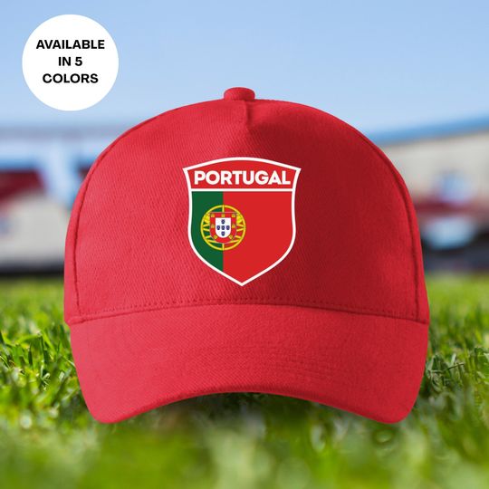 Portugal Soccer Cap, Portugal National Team Flag Unisex Hat, Printed Soccer Dad Cap, Euro Championship Cap, Portugal Football Fan Gift