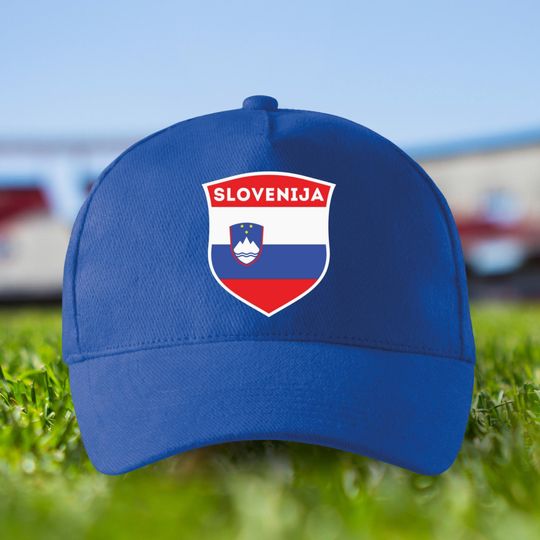 Slovenia National Team Soccer Cap, Slovenia Country Flag in Shield Hat, Printed Soccer Dad Cap, Slovenia Football Unisex Cap, Soccer Mom Cap